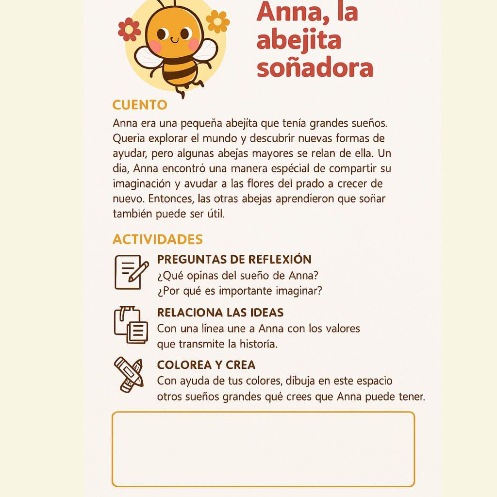 Anna la abejita soñadora. Ecohistorias.