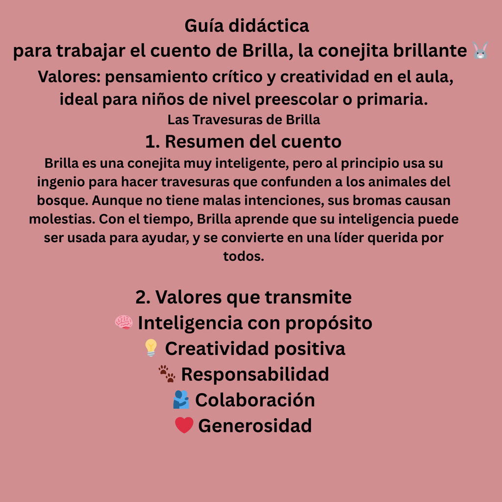 Brilla, la conejita. Ecohistorias.