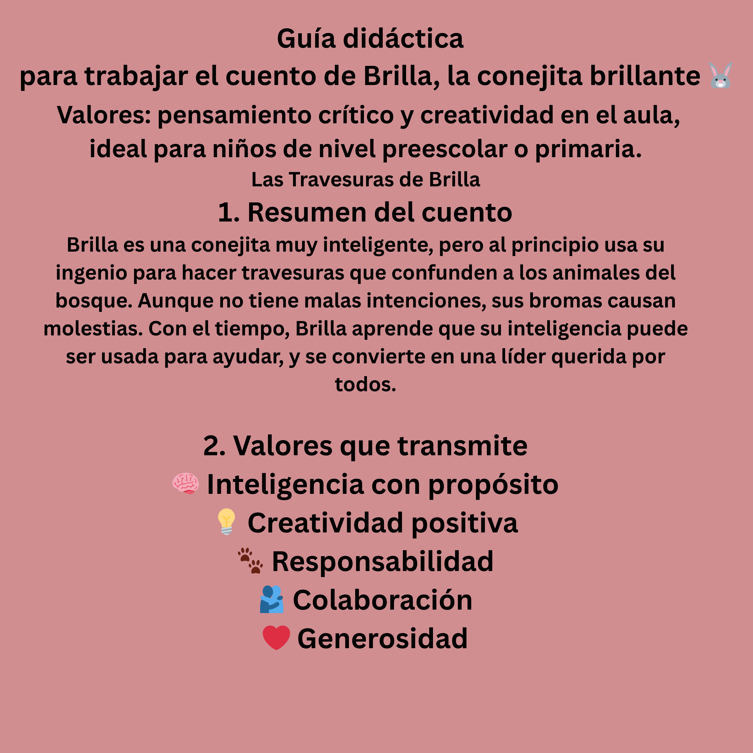 Brilla, la conejita. Ecohistorias.