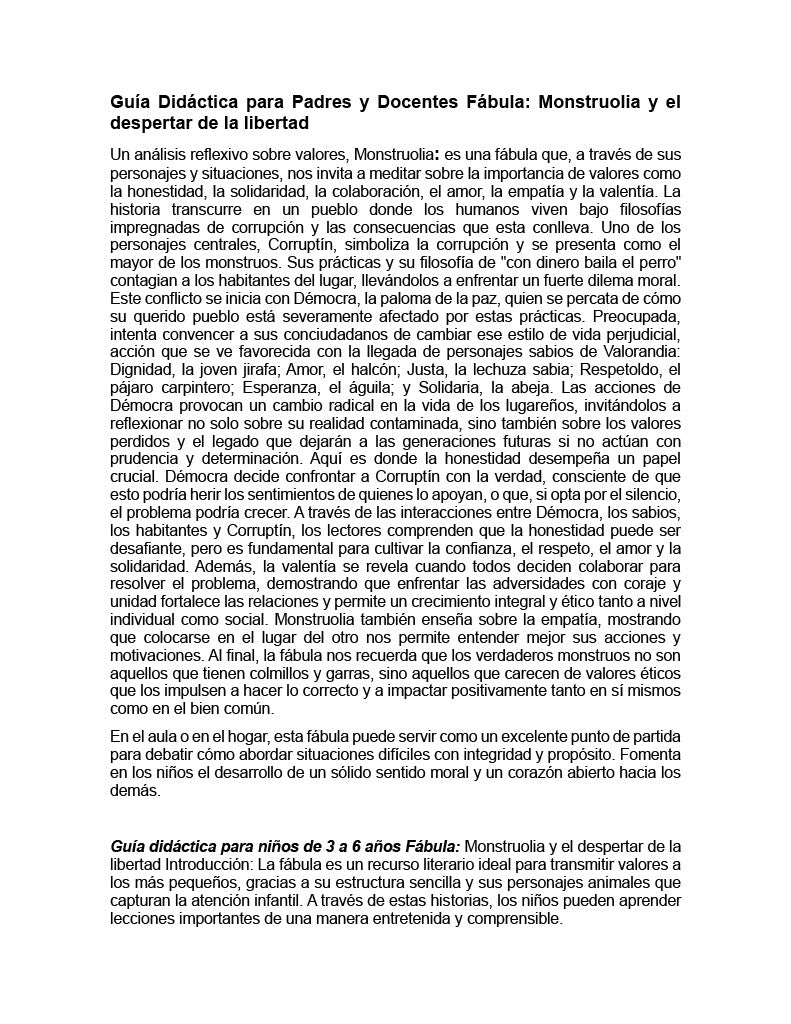 Monstruolia y el despertar de la libertad.